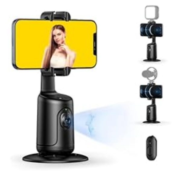 Auto Face Tracking Desktop Gimbal Tripod Phone Holder with remote - Picture 1 of 6